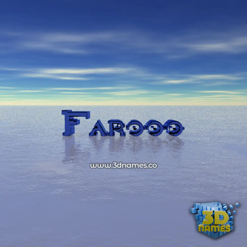farooo in Horizon style - 3D name wallpaper