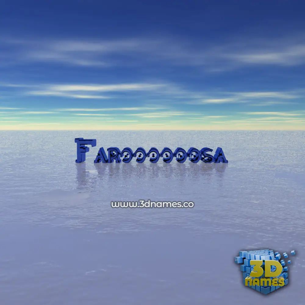 faroooooosa in Horizon style - 3D name wallpaper