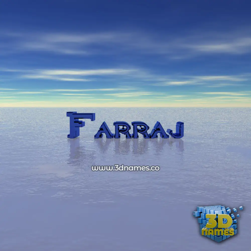 farraj in Horizon style - 3D name wallpaper