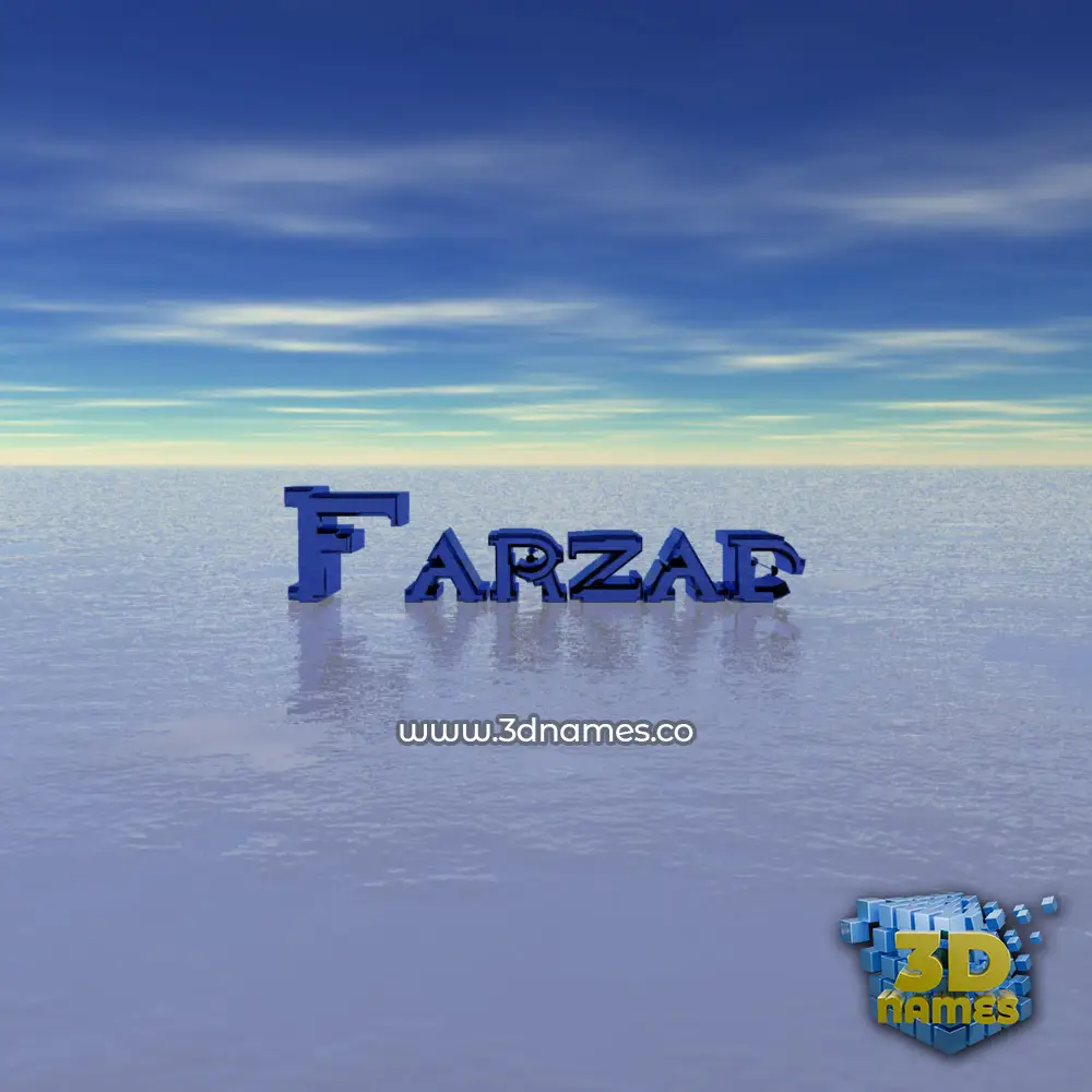 farzad in Horizon style - 3D name wallpaper