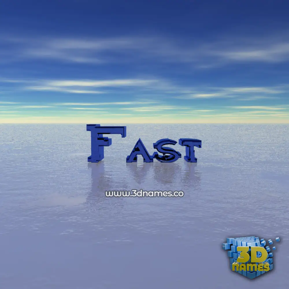 fast in Horizon style - 3D name wallpaper