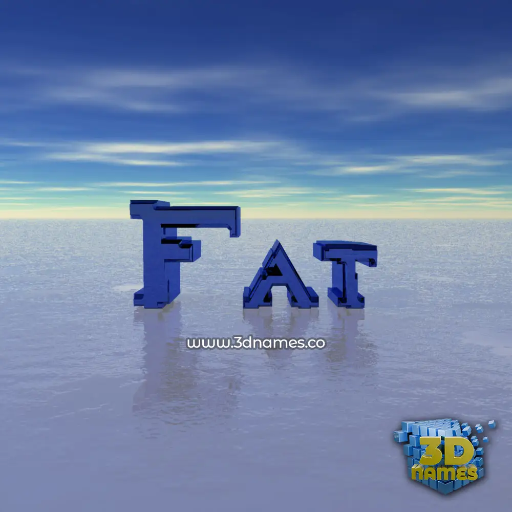 fat in Horizon style - 3D name wallpaper