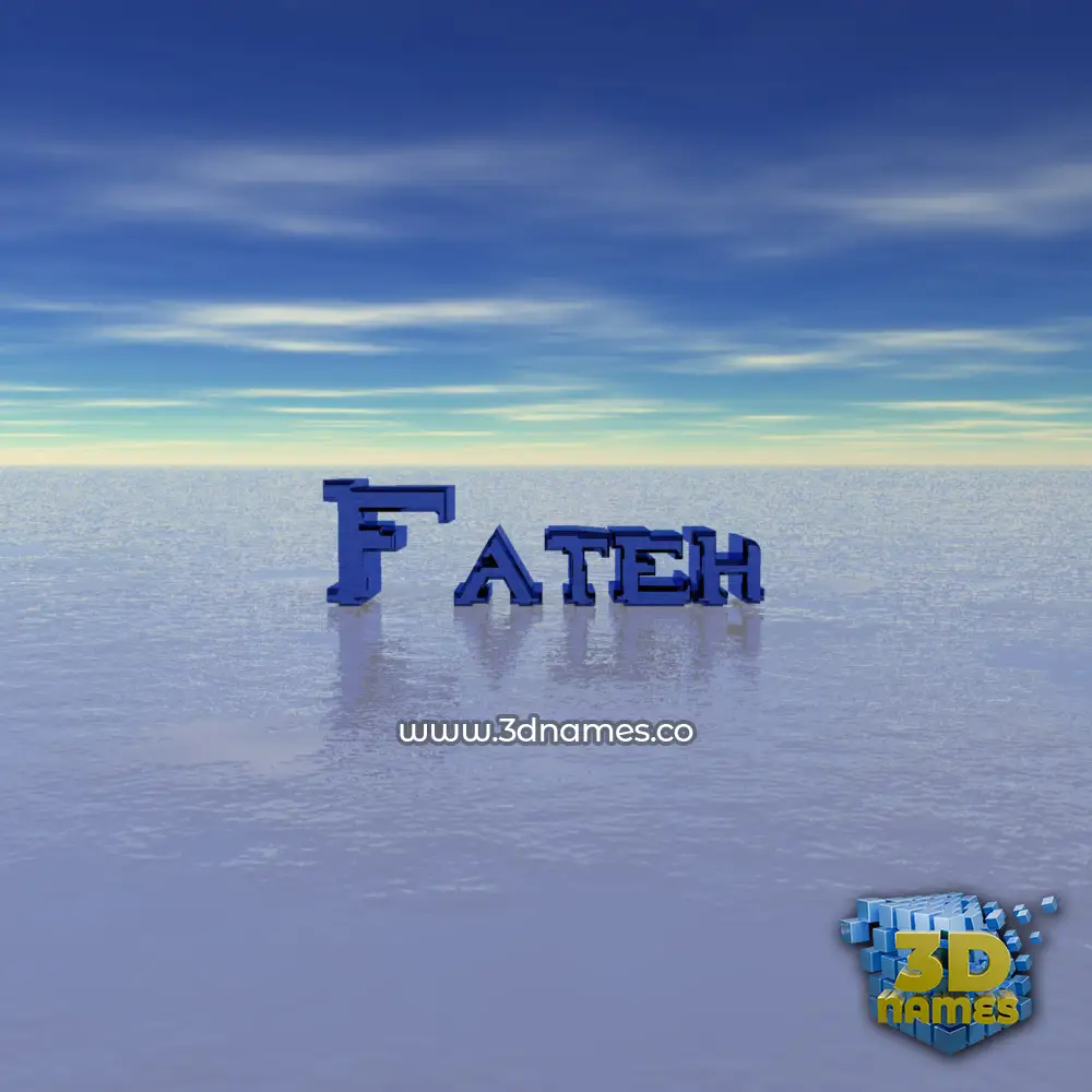 fateh in Horizon style - 3D name wallpaper