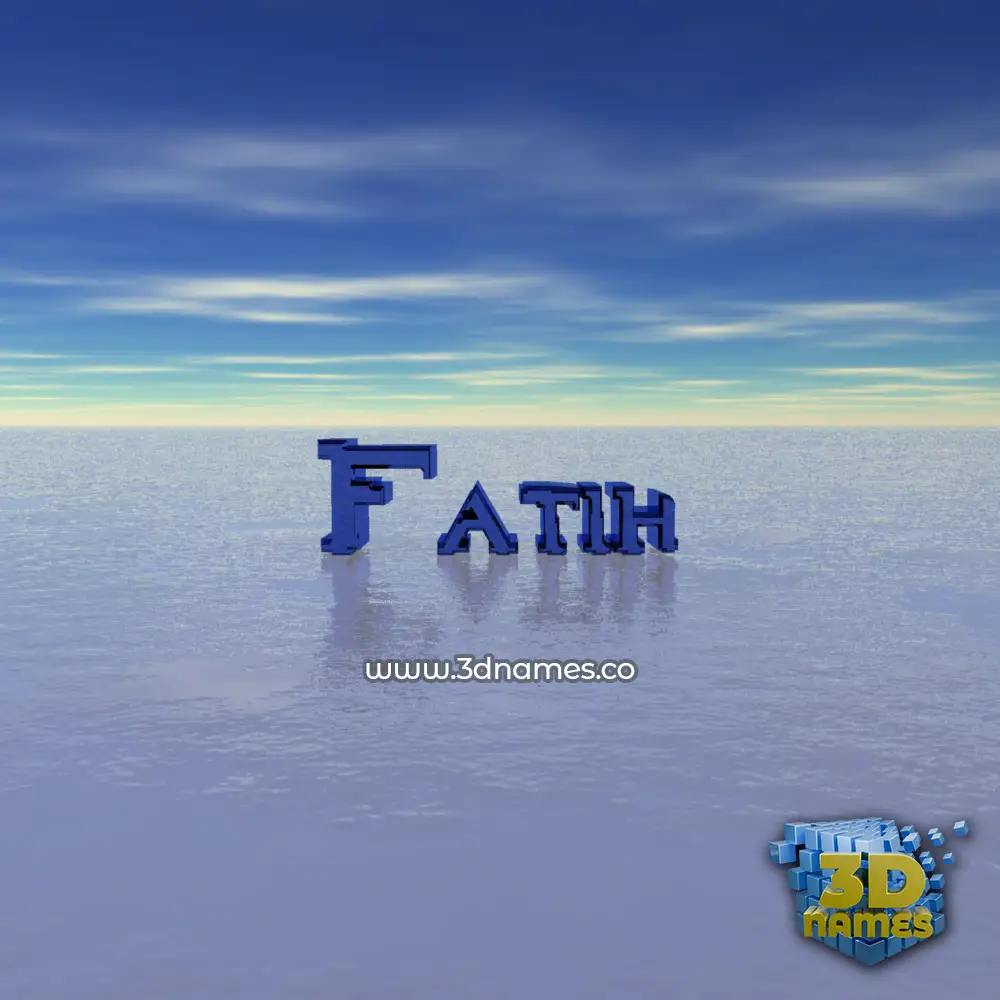 fatih in Horizon style - 3D name wallpaper