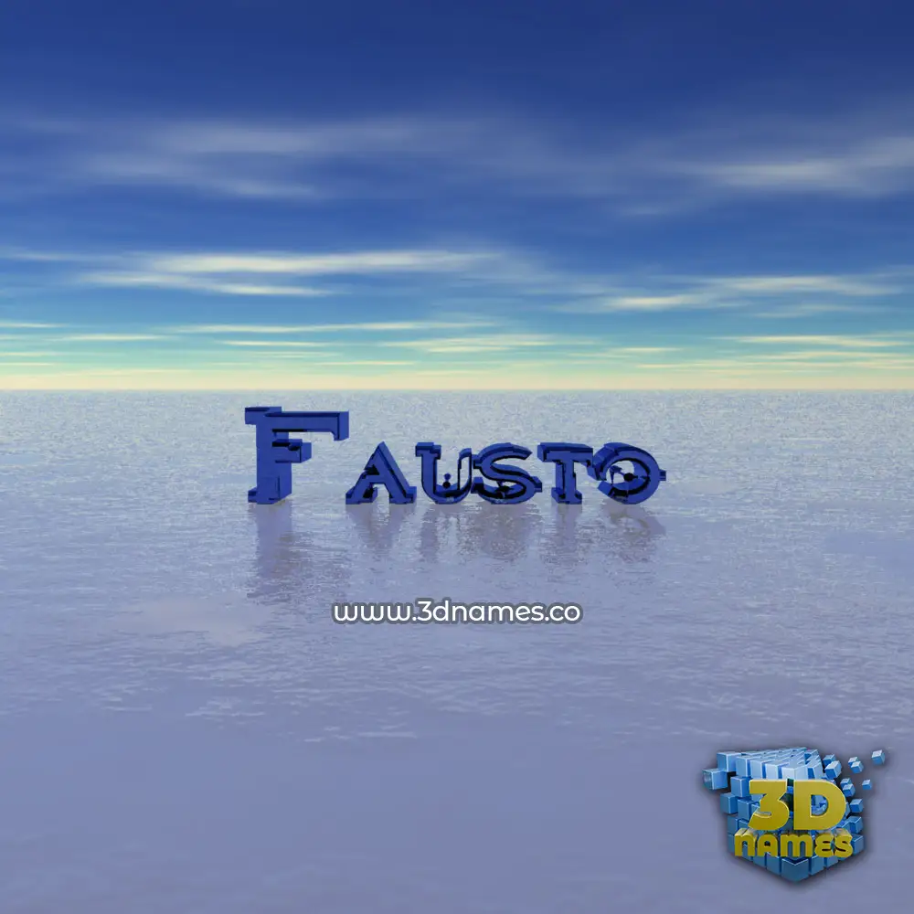 fausto in Horizon style - 3D name wallpaper