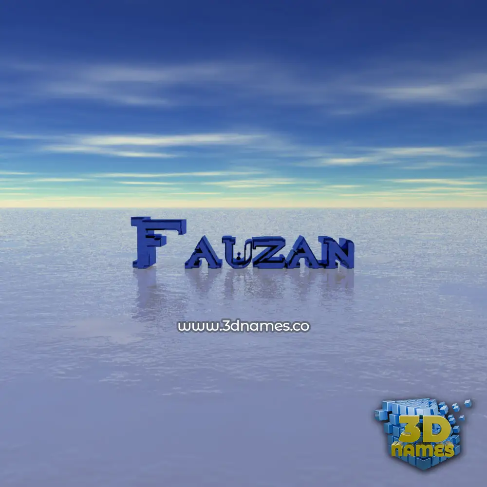fauzan in Horizon style - 3D name wallpaper
