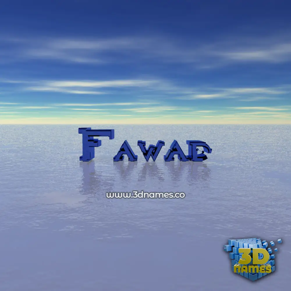 fawad in Horizon style - 3D name wallpaper
