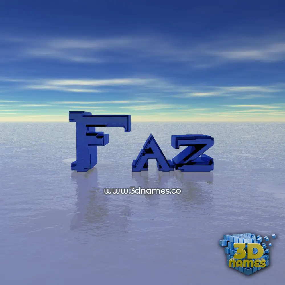 faz in Horizon style - 3D name wallpaper
