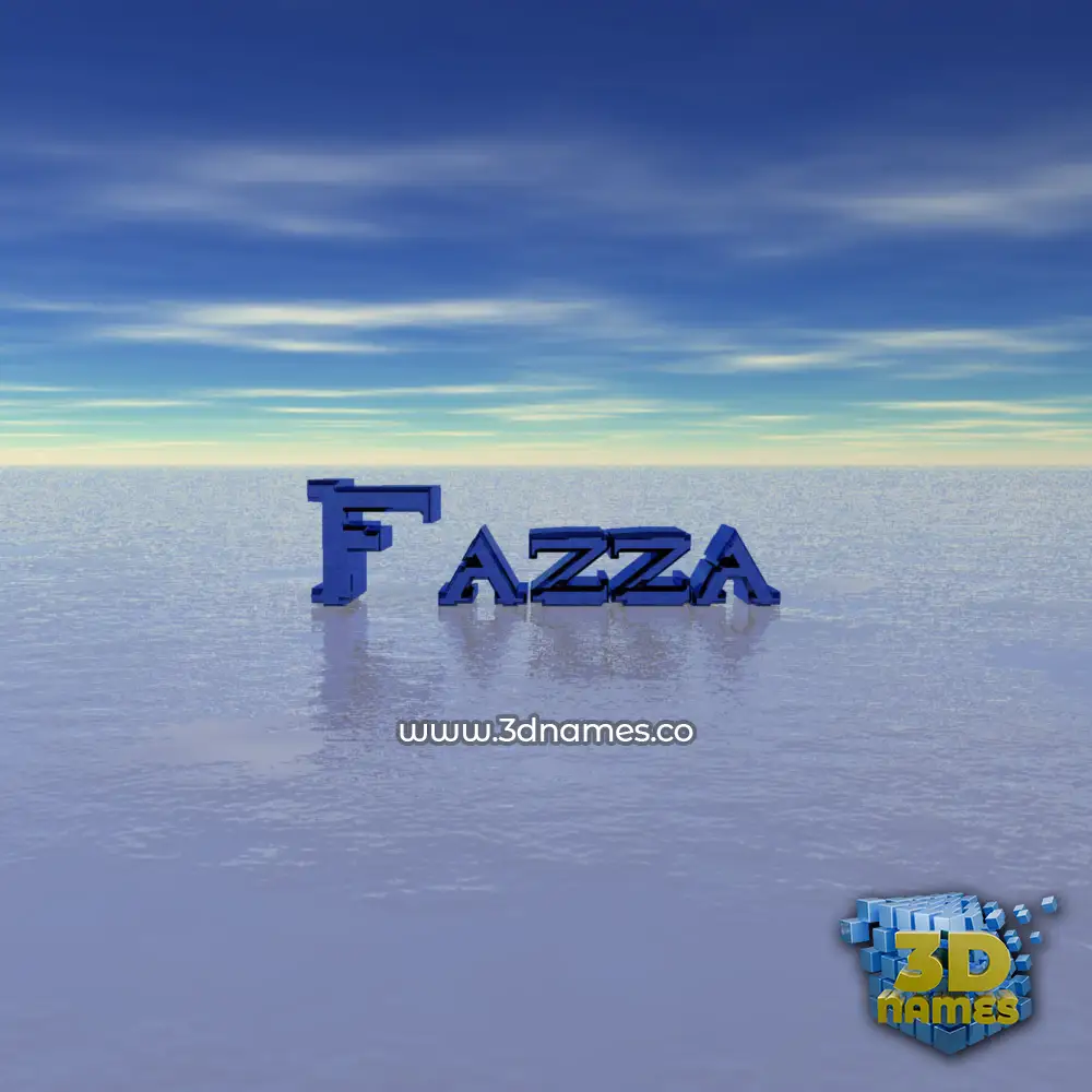 fazza in Horizon style - 3D name wallpaper
