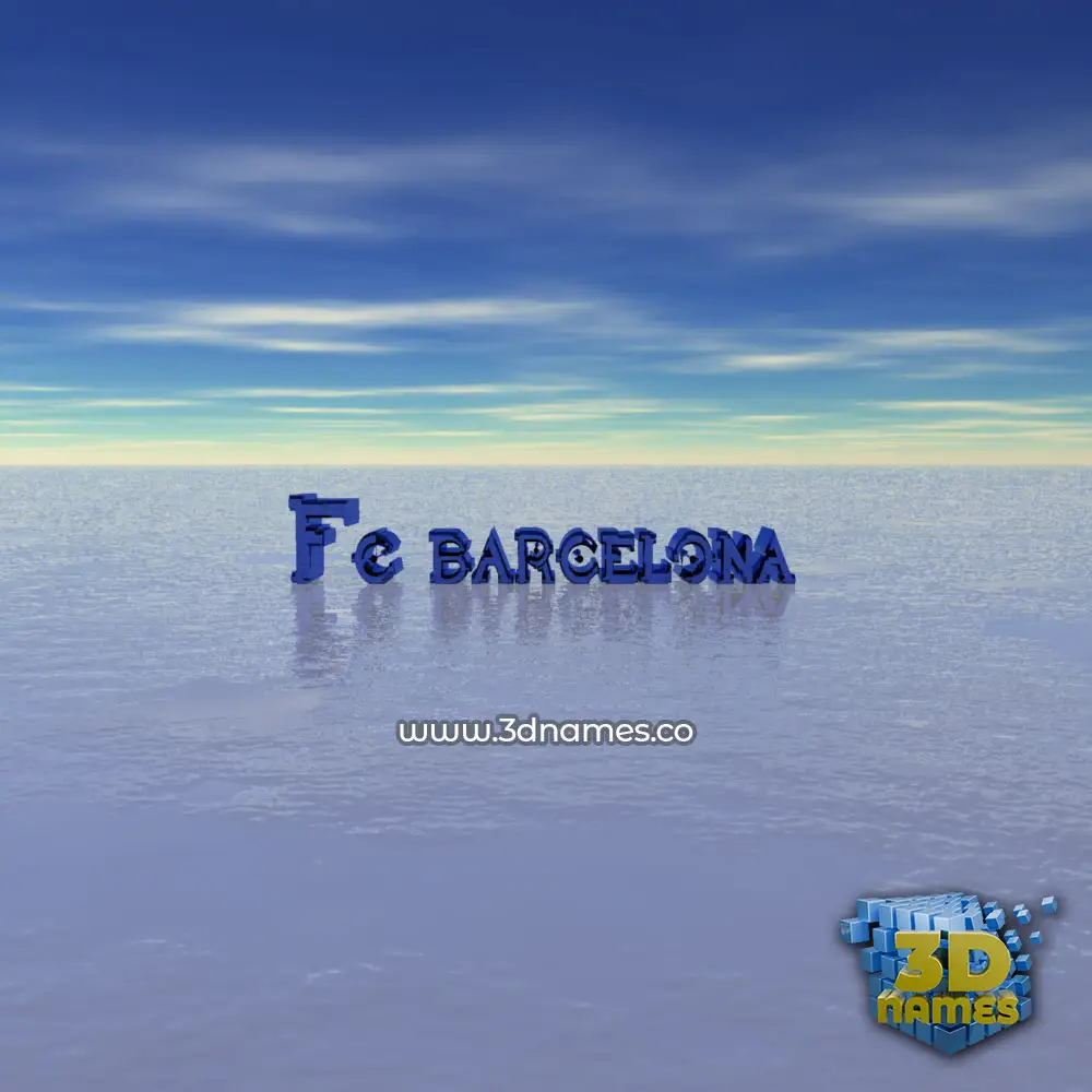 fc barcelona in Horizon style - 3D name wallpaper