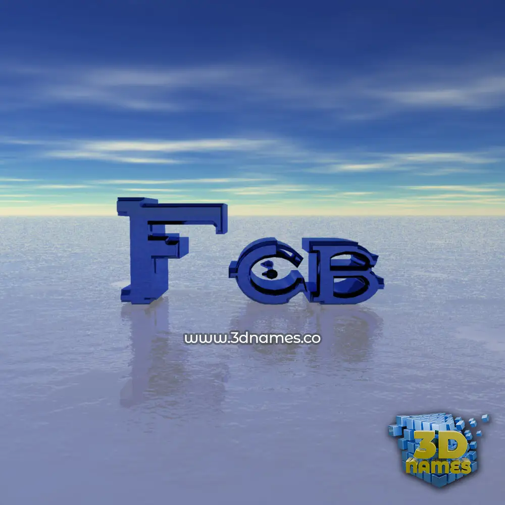 fcb in Horizon style - 3D name wallpaper