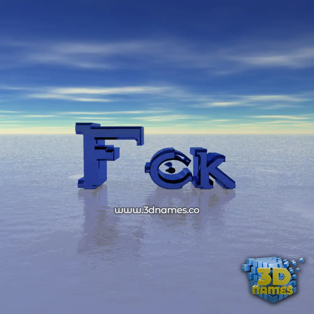 fck in Horizon style - 3D name wallpaper