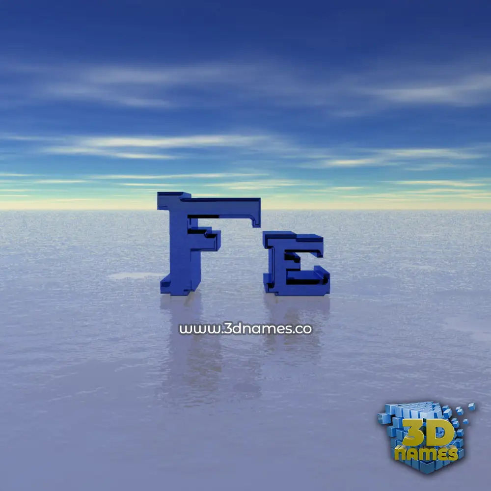 fe in Horizon style - 3D name wallpaper