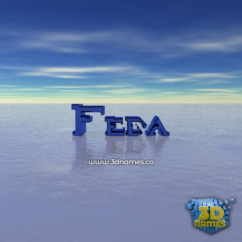 feda in Horizon style - 3D name wallpaper