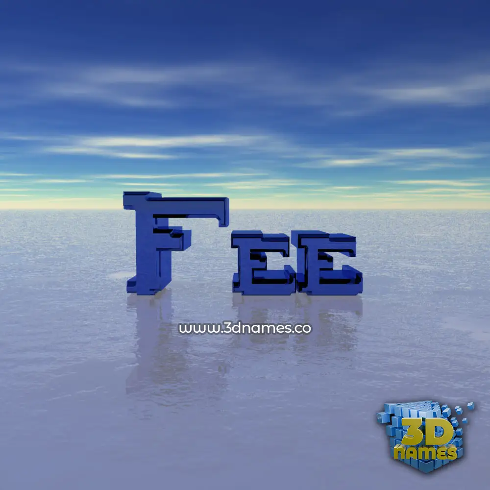 fee in Horizon style - 3D name wallpaper