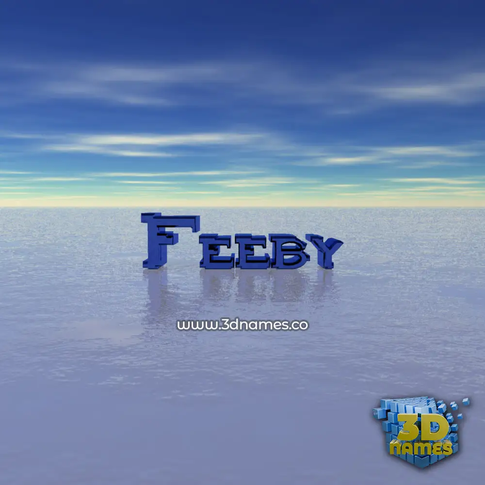 feeby in Horizon style - 3D name wallpaper