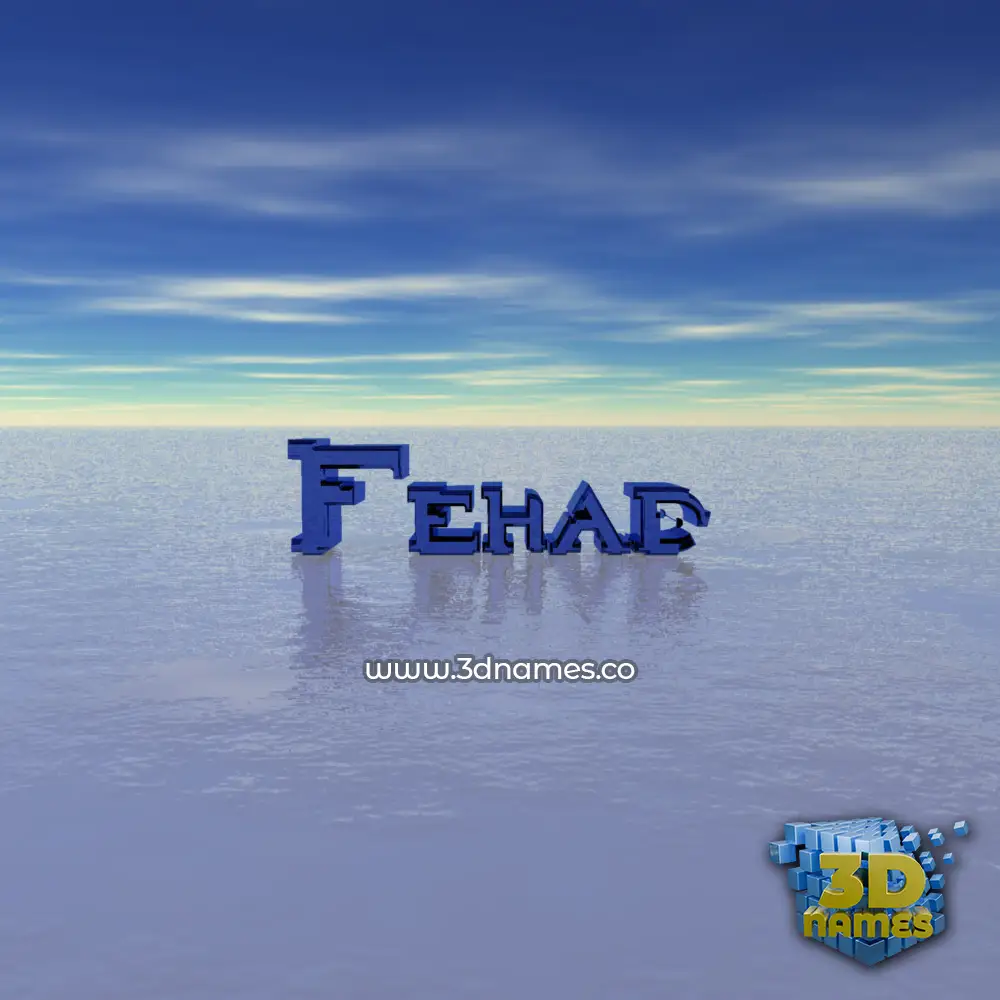 fehad in Horizon style - 3D name wallpaper