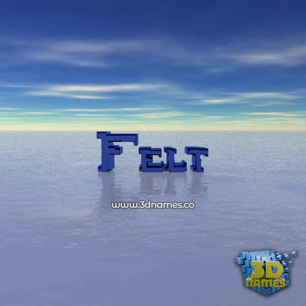 felt in Horizon style - 3D name wallpaper