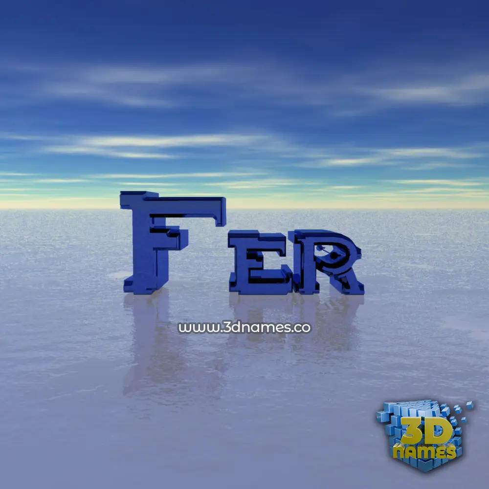 fer in Horizon style - 3D name wallpaper