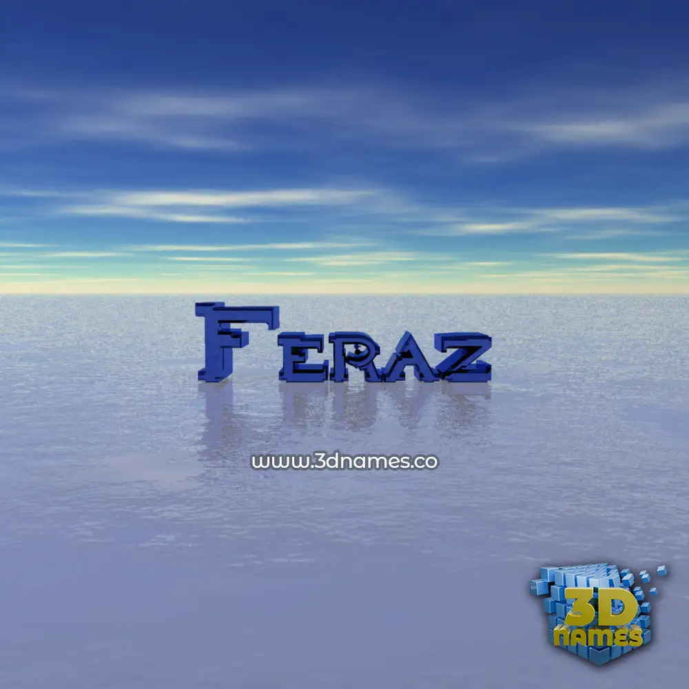 feraz in Horizon style - 3D name wallpaper