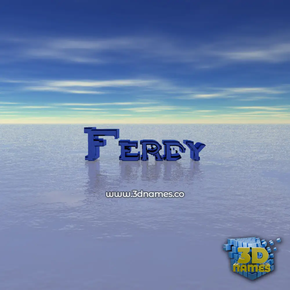ferdy in Horizon style - 3D name wallpaper