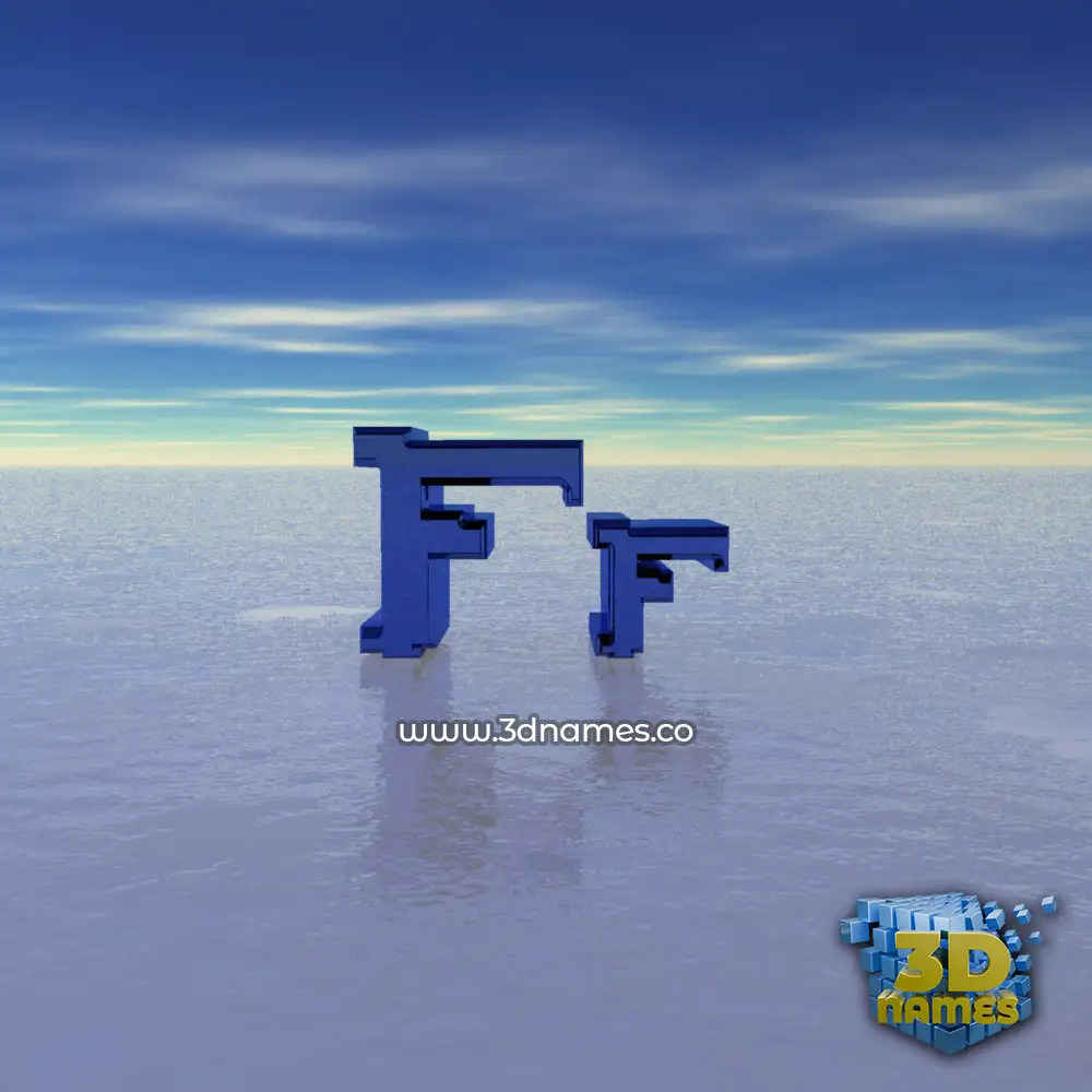 ff in Horizon style - 3D name wallpaper