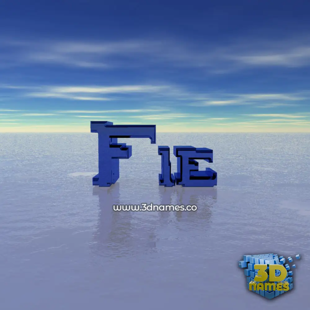 fie in Horizon style - 3D name wallpaper