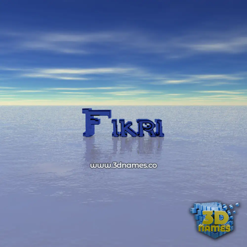 fikri in Horizon style - 3D name wallpaper