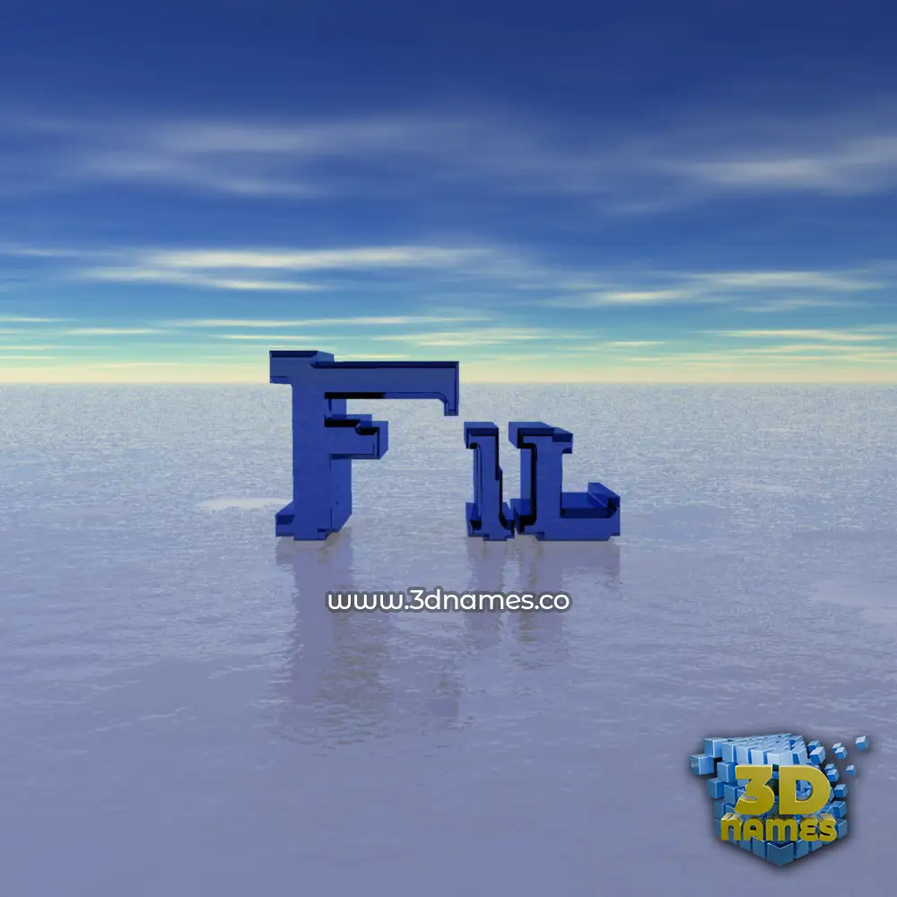 fil in Horizon style - 3D name wallpaper