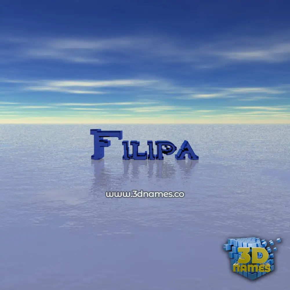 filipa in Horizon style - 3D name wallpaper