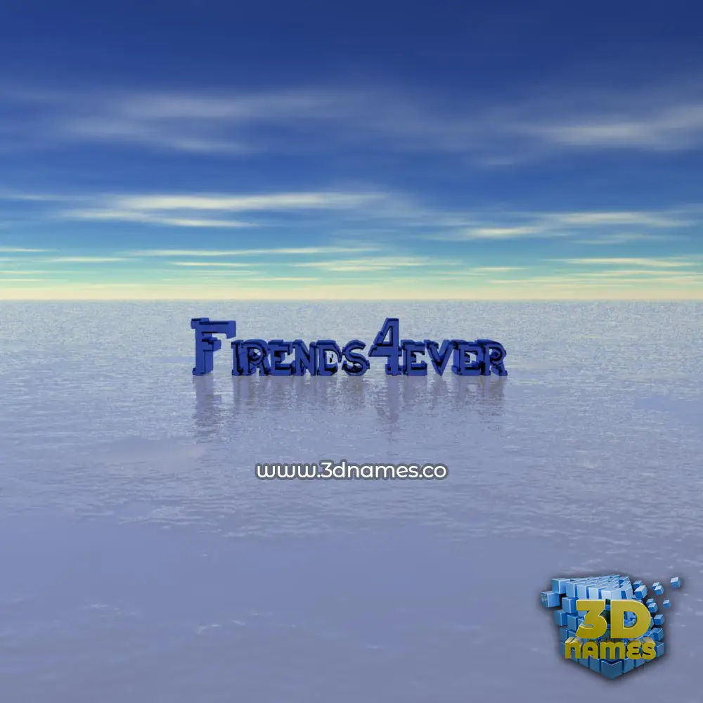 firends4ever in Horizon style - 3D name wallpaper