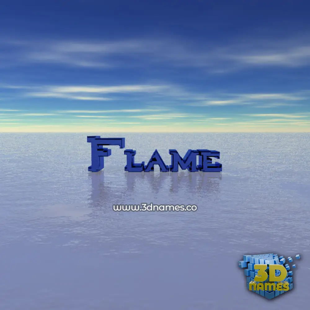flame in Horizon style - 3D name wallpaper