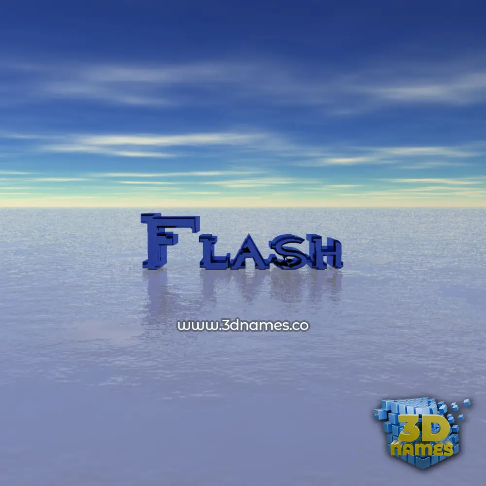 flash in Horizon style - 3D name wallpaper