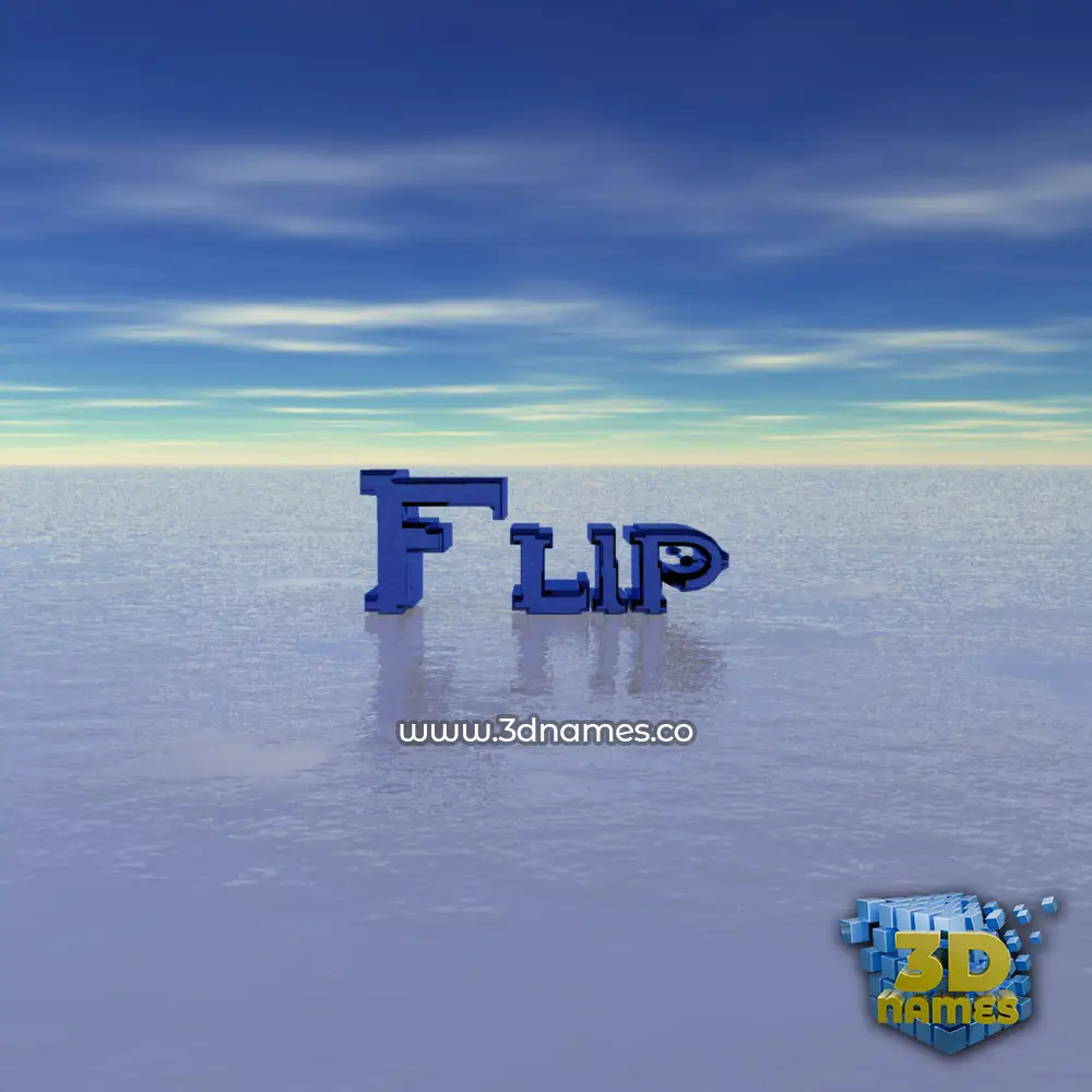 flip in Horizon style - 3D name wallpaper