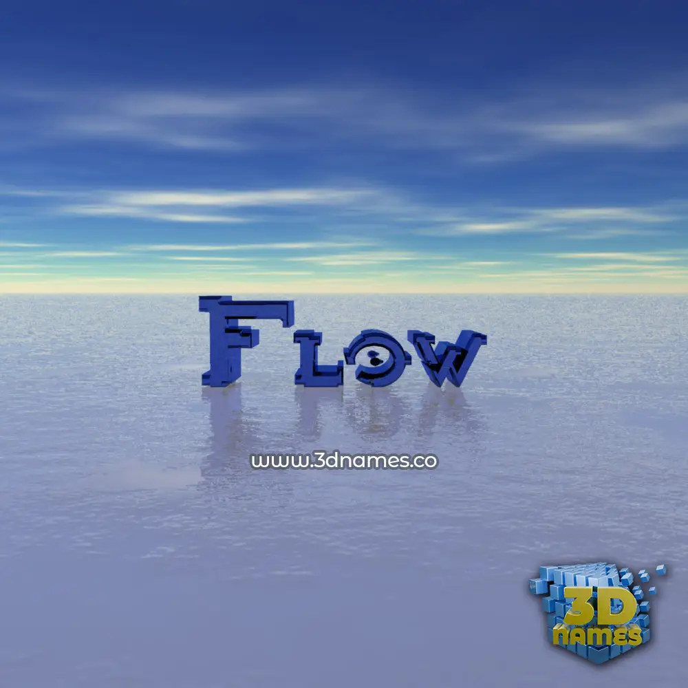 flow in Horizon style - 3D name wallpaper