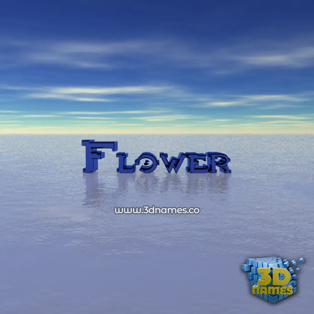 flower in Horizon style - 3D name wallpaper