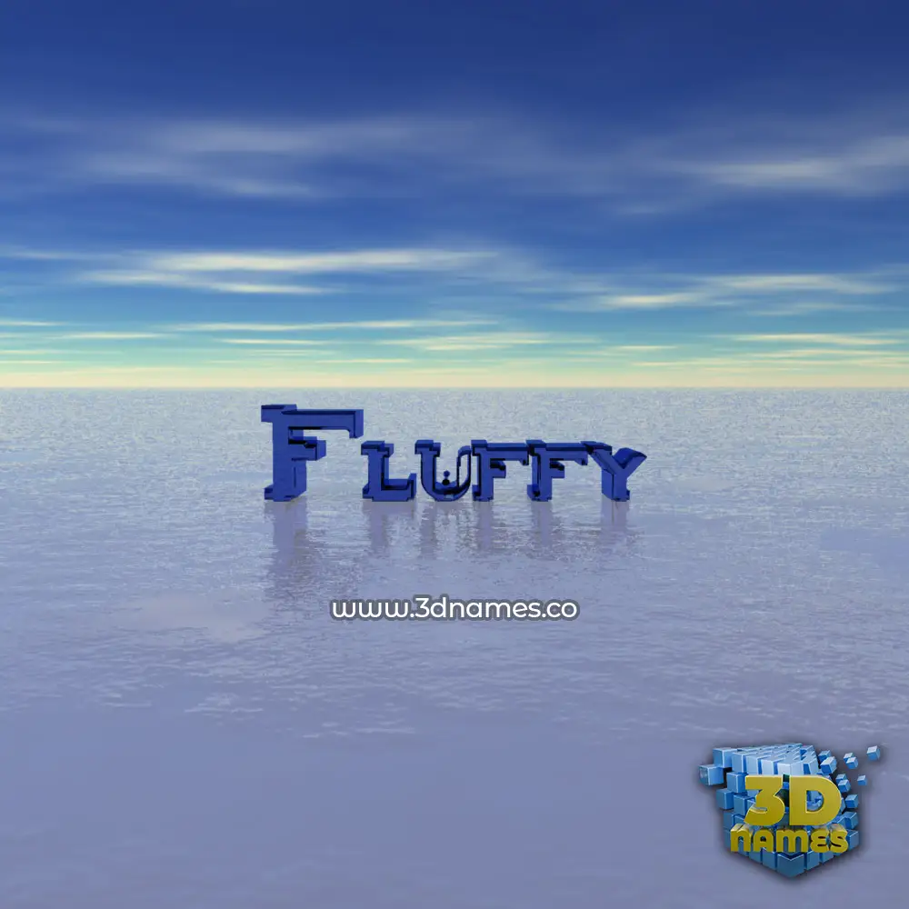 fluffy in Horizon style - 3D name wallpaper