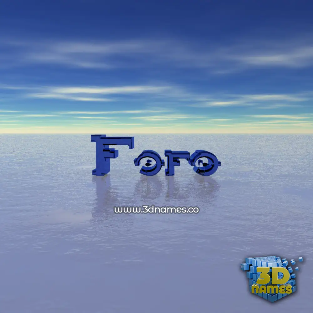 fofo in Horizon style - 3D name wallpaper