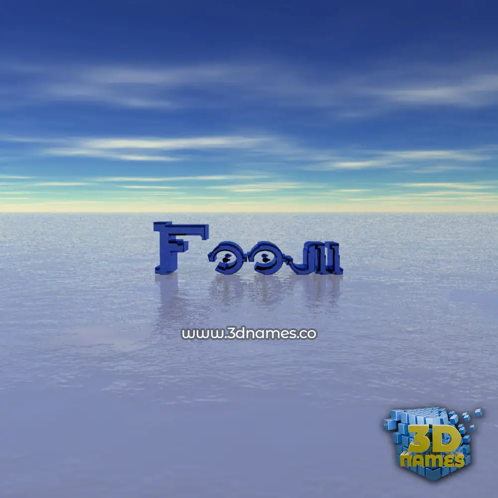 foojii in Horizon style - 3D name wallpaper