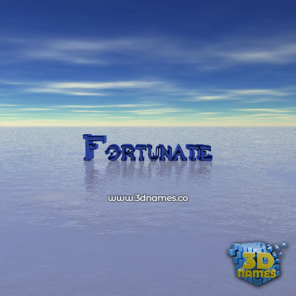 fortunate in Horizon style - 3D name wallpaper