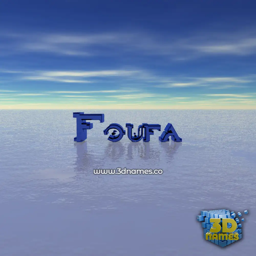 foufa in Horizon style - 3D name wallpaper