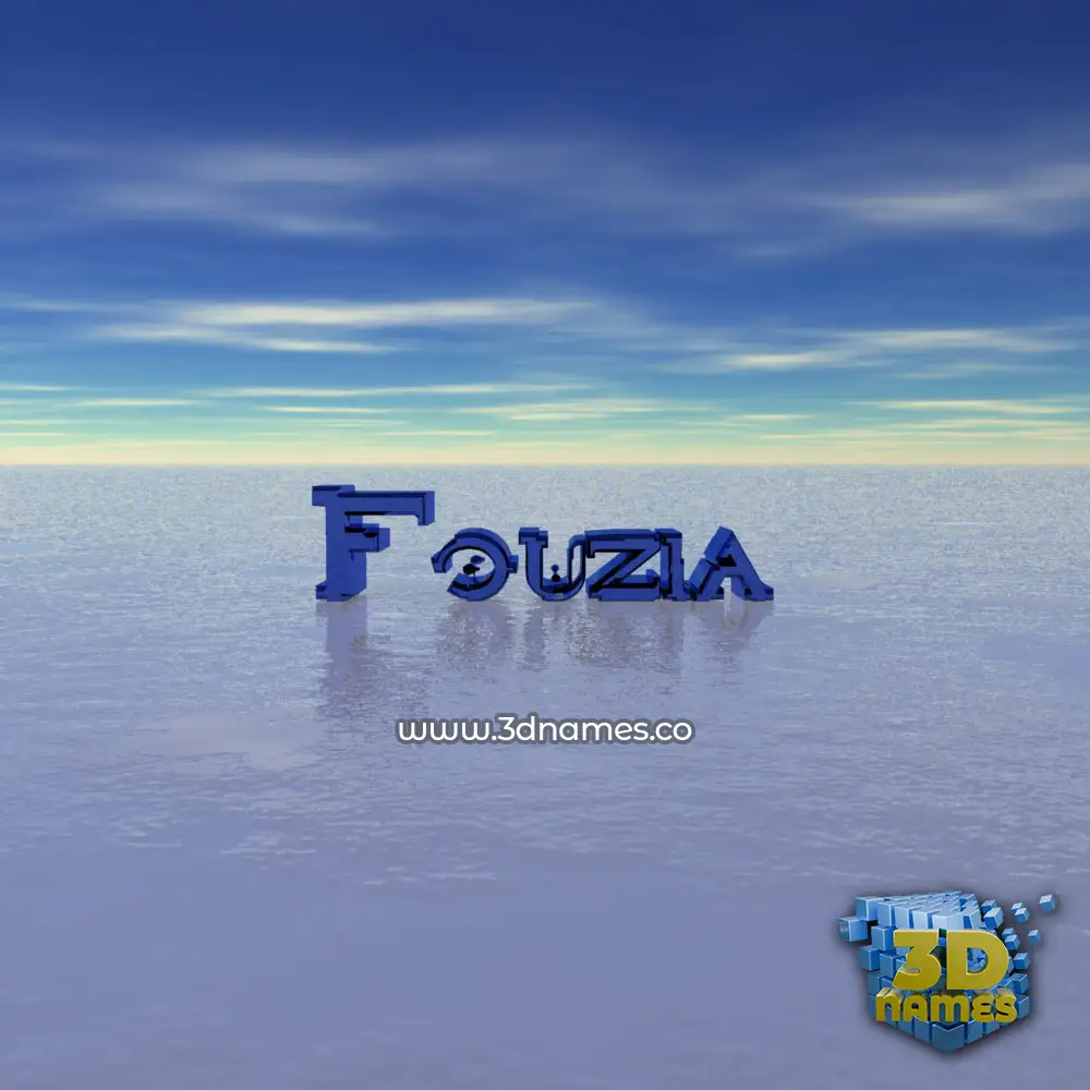 fouzia in Horizon style - 3D name wallpaper