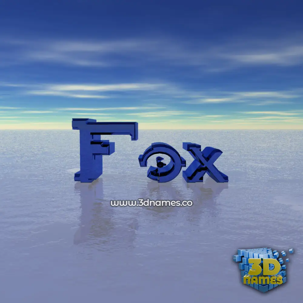 fox in Horizon style - 3D name wallpaper