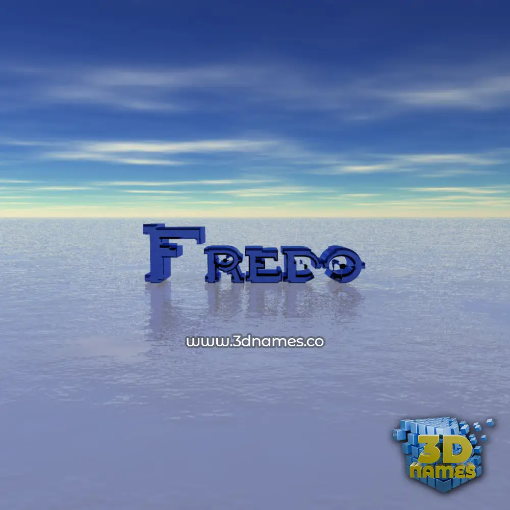 fredo in Horizon style - 3D name wallpaper