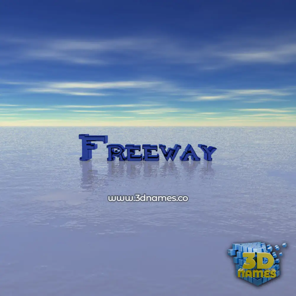 freeway in Horizon style - 3D name wallpaper