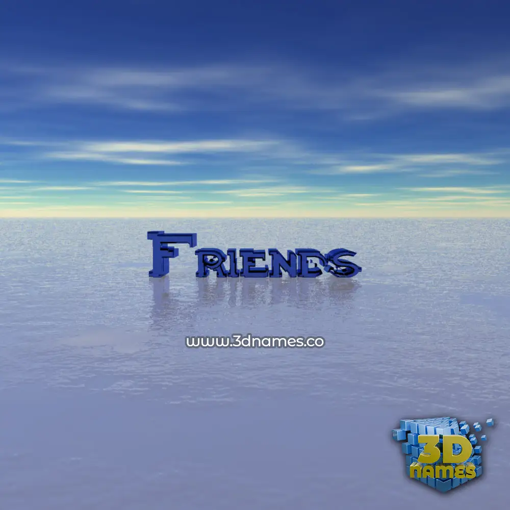 friends in Horizon style - 3D name wallpaper