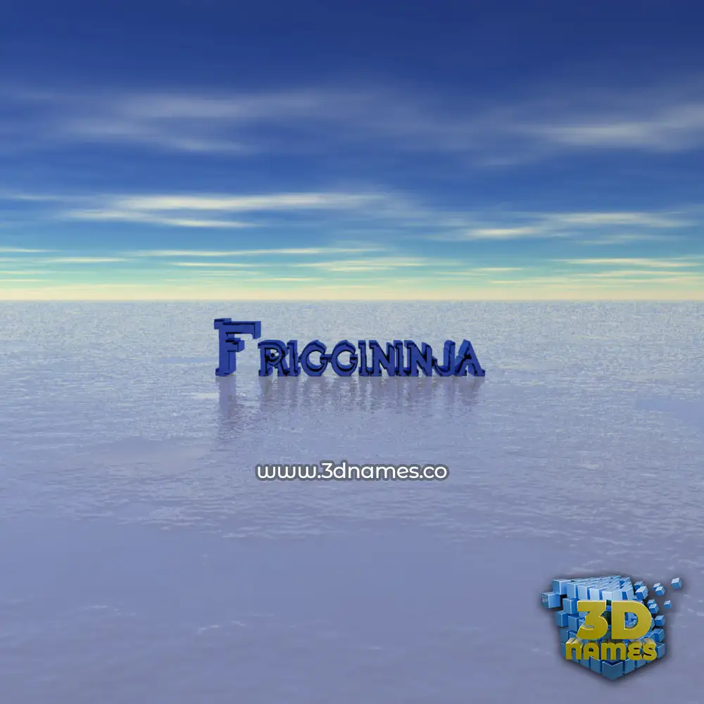 friggininja in Horizon style - 3D name wallpaper