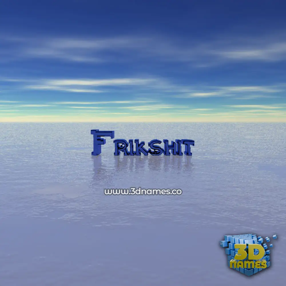 frikshit in Horizon style - 3D name wallpaper