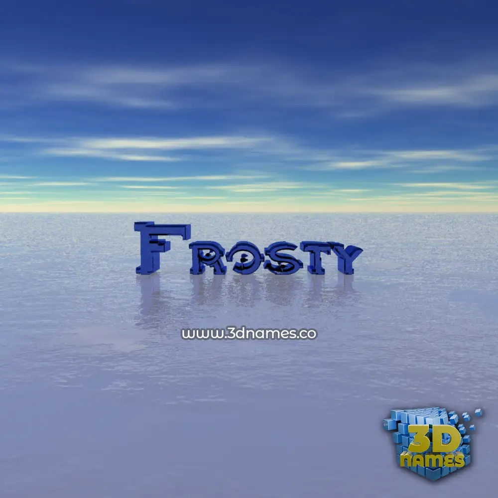 frosty in Horizon style - 3D name wallpaper
