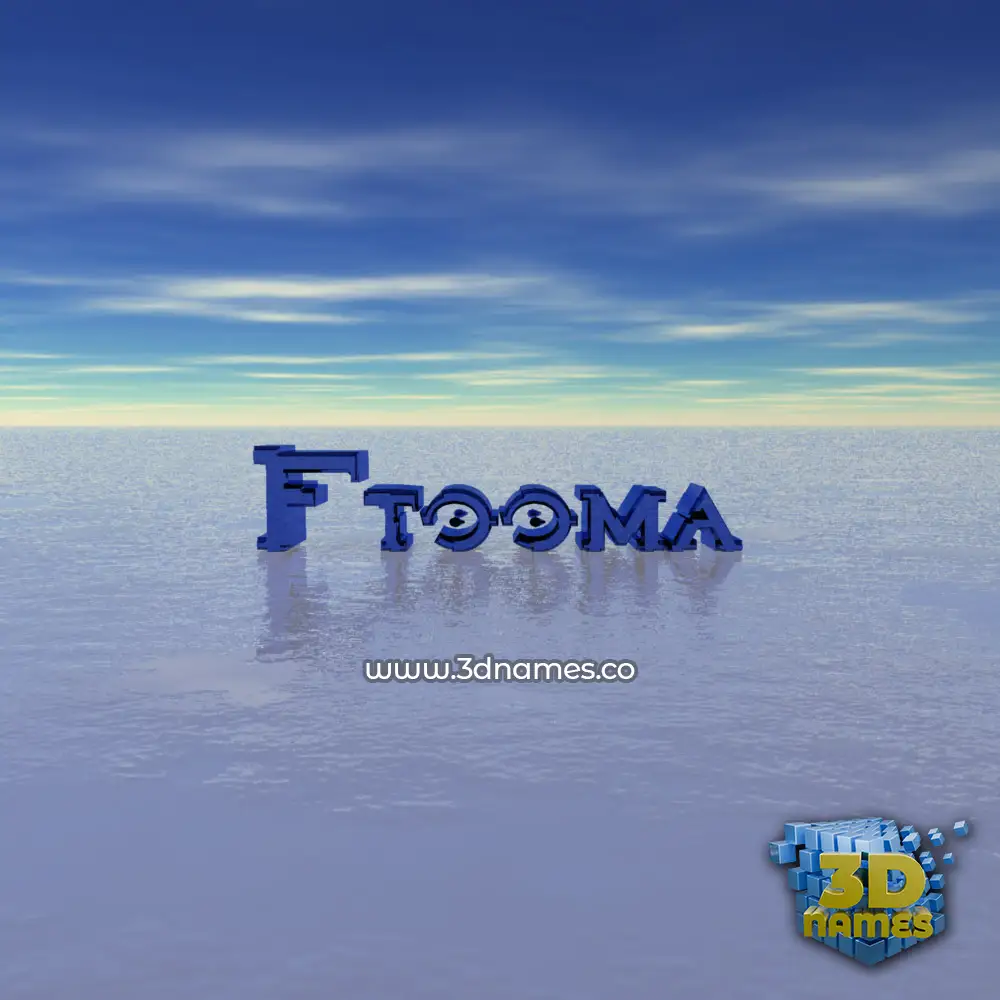 ftooma in Horizon style - 3D name wallpaper